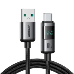 Cavo Dati e Ricarica USB-A - USB-C Joyroom S-A16 Pro Prism Display, 66W, 1.2m, Nero