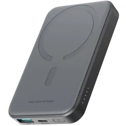 Batteria Esterna Wireless Joyroom JR-W020 Mini, 5000mAh, 20W, QC + PD + FQI, 1 x QI - 1 x USB-A - 1 x USB-C, Nera