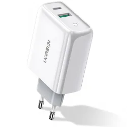 Caricabatterie di rete UGREEN CD170, 36W, 3A, 1 x USB-A - 1 x USB-C, bianco