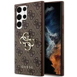 Custodia per Samsung Galaxy S24 Ultra S928, Guess, 4G Big Logo, Marrone