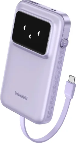 Batteria Esterna UGREEN PB511 Uno, 10000mAh, 30W, QC + PD, 1 x USB-A - 2 x USB-C, Viola