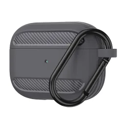 Custodia Techsuit Carbon per Apple AirPods 3, Grigio