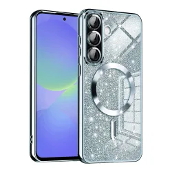 Custodia MagSafe per Samsung Galaxy A56 A566 / A36 A366, Techsuit, Luxury Glitter, Blu