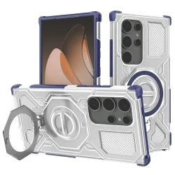 Custodia per Samsung Galaxy S24 Ultra S928, Techsuit, Carbon Shield Pro, Blu