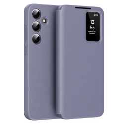 Custodia per Samsung Galaxy A55 5G A556, Techsuit, SmartView, Viola