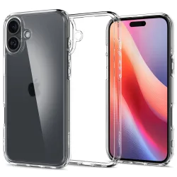 Custodia per Apple iPhone 16, Spigen, Ultra Hybrid, Trasparente ACS08197