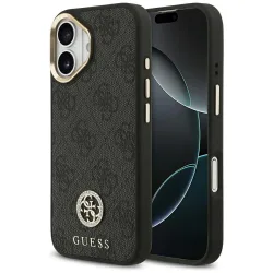 Custodia MagSafe per Apple iPhone 17, Guess, 4G Strass Logo, Nera
