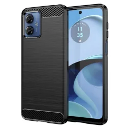 Custodia per Motorola Moto G14, Techsuit, Carbonio, Nera