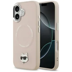Custodia MagSafe per Apple iPhone 17, Karl Lagerfeld, Choupette Pin, Rosa
