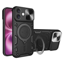 Custodia per Apple iPhone 16 Plus, Techsuit, CamGuard Pro, Nera