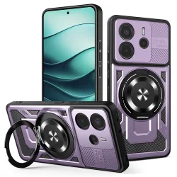 Custodia per Xiaomi Redmi Note 14 5G, Techsuit, RuggedCam, Viola