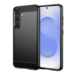 Custodia per Samsung Galaxy S25 S931, Techsuit, Carbonio, Nera