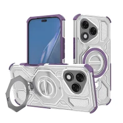 Custodia per Honor 400 Lite, Techsuit, Carbon Shield Pro, Viola