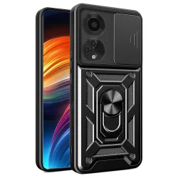 Custodia per Oppo A98, Techsuit, CamShield, Nera