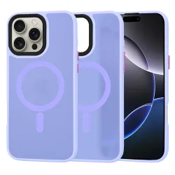 Custodia MagSafe per Apple iPhone 16 Pro Max, Techsuit, HaloFrost, Viola Chiaro