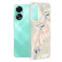Custodia per Oppo A78 4G, Techsuit, Marble, Rosa
