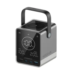 Batteria Esterna Cuktech, 40000mAh, 300W, QC + PD + FQI, 1 x QI - 2 x USB-A - 2 x USB-C, Nera