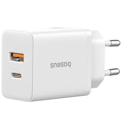 Caricatore di rete Baseus Cube, 20W, 3A, 1 x USB-A - 1 x USB-C, bianco P1011140321313-00