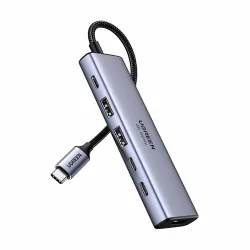 Hub USB-C UGREEN CM511 (35999), 2 x USB-A 3.2 - 3 x USB-C - 1 x HDMI, Grigio