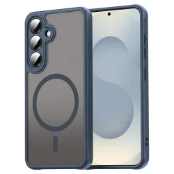 Custodia MagSafe per Samsung Galaxy S24 S921, Techsuit, HaloFrost II, Blu Navy