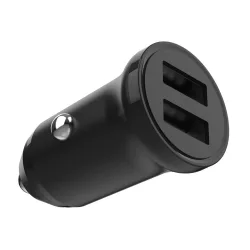 Caricabatterie Auto Fixed, 15.5W, 3A, 2 x USB-A, Nero