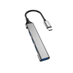 Hub USB-C Dudao A16T, 1 x USB-A 3.0 - 3 x USB-A, Nero