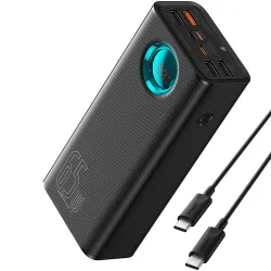 Batteria Esterna Baseus Amblight Digital Display, 26800mAh, 65W, QC + PD, 1 x USB-C - 4 x USB-A, Nera P10022402113-00