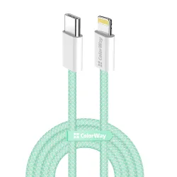Cavo Dati e Ricarica USB-C - Lightning ColorWay CW-CBPDCL061, 27W, 1m, Verde