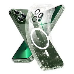 Custodia MagSafe per Apple iPhone 13 Pro, Techsuit, SparkleSkin, Trasparente