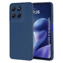 Custodia per Motorola Moto G47 / G37 Power / G37, Techsuit, SoftFlex, Blu scuro
