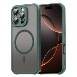 Custodia MagSafe per Apple iPhone 16 Pro, Techsuit, HaloFrost II, Verde