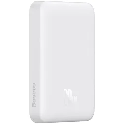 Batteria Esterna Wireless Baseus Magnetic Mini, 10000mAh, 20W, PD + FQI, 1 x QI - 1 x USB-C, Bianca P10059001223-00