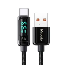 Cavo Dati e Ricarica USB-A - USB-C McDodo CA-8690 Display, 66W, 1.2m, Nero