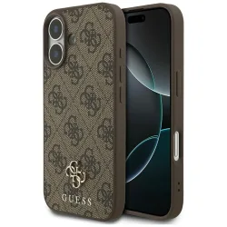Custodia MagSafe per Apple iPhone 17, Guess, 4G Small and Classic Logo, Marrone