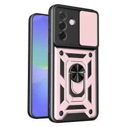 Custodia per Samsung Galaxy A37 5G, Techsuit, CamShield, Rosa Dorato
