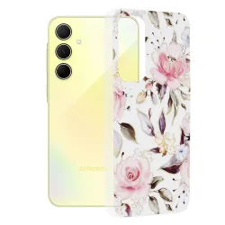 Custodia per Samsung Galaxy A35 5G A356, Techsuit, Marble, Bianca