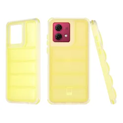 Custodia per Motorola Moto G84, Techsuit, Wave Shield, Gialla