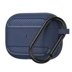 Custodia Techsuit Carbon per Apple AirPods 3, Blu Navy