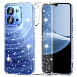 Custodia per Xiaomi Redmi 15C 5G / 15C 4G, Techsuit, SparkleSkin, Trasparente