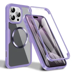Custodia MagSafe per Apple iPhone 16 Pro Max, Techsuit, ColorVerse 360, Viola