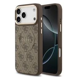 Custodia MagSafe per Apple iPhone 17 Pro Max, Guess, 4G Classic, Marrone