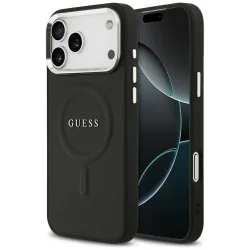 Custodia MagSafe per Apple iPhone 17 Pro Max, Guess, Classic Logo, Nera