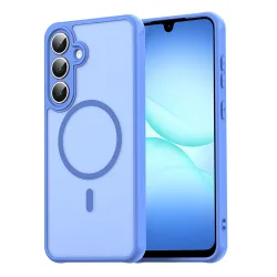 Custodia MagSafe per Samsung Galaxy A17 5G, Techsuit, HaloFrost II, Blu