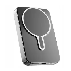 Batteria Esterna Wireless 3MK MagSnap Go, 10000mAh, 20W, PD + FQI, 1 x QI - 1 x USB-C, Grigio