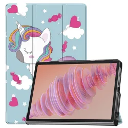 Custodia per Lenovo Tab Plus 11,5 pollici, Techsuit, FoldPro Unicorn, Multicolore