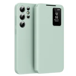 Custodia per Samsung Galaxy S23 Ultra S918, Techsuit, SmartView, Verde