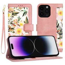 Custodia per Apple iPhone 14 Pro Max, Techsuit, FlipCraft, Rosa