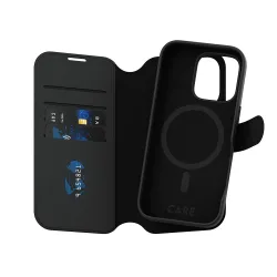 Custodia MagSafe per Apple iPhone 16 Pro, PanzerGlass, Care Feature Tango Two-in-One, Nera