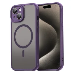 Custodia MagSafe per Apple iPhone 15, Techsuit, HaloFrost II, Viola