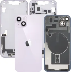 Copertura Batteria Apple iPhone 14 Plus, Con Scocca Centrale, Parti Complete, Viola, Swap Premium